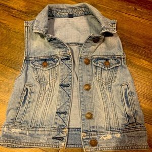 American Eagle Denim Vest Size XS